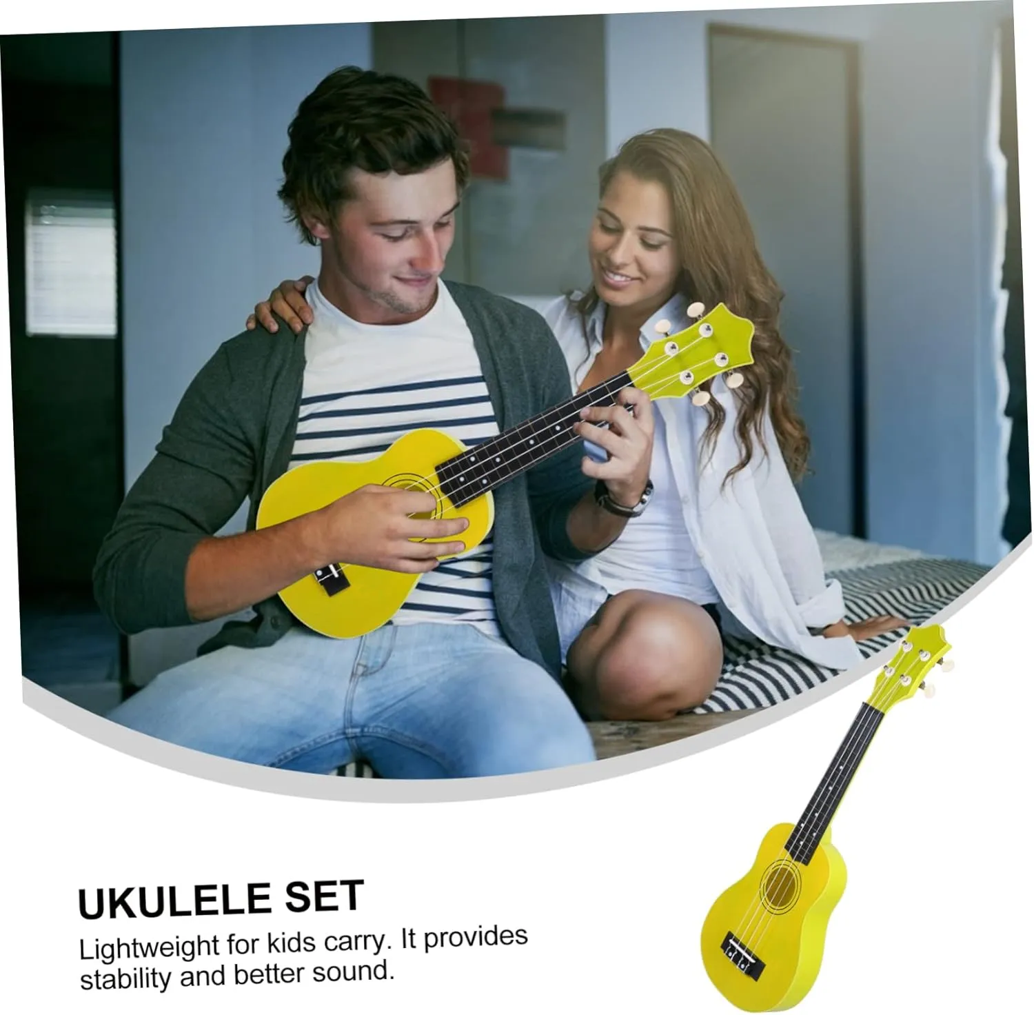 1 Set 12 Beginner Ukulele Acoustic Instrument for Gig Bag Tuner Strap Cloth and English Manual Lightweight Enhances Music Skills and Creativity