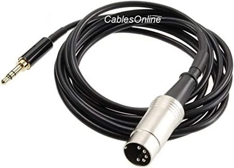 10ft CablesOnline 5-Pin Din Male to 3.5mm(1/8") Stereo Male Professional Audio Cable for Bang & Olufsen, Naim, Quad...Stereo Systems, BO-110Z