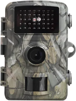 12MP Trail Camera Hunting Camera 1080P Motion Latest Sensor View 0.3s Trigger Time Trail Game Camera IP66 Waterproof LCD for Wildlife Monitoring