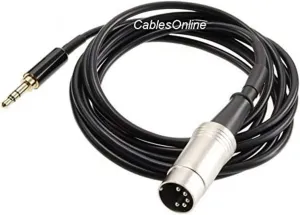 15ft CablesOnline 5-Pin Din Male to 3.5mm(1/8") Stereo Male Professional Audio Cable for Bang & Olufsen, Naim, Quad...Stereo Systems, BO-115Z