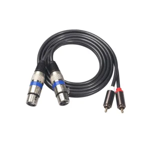 1.5M Dual Male to Dual XLR Male Audio Signal Patch Cable Durable to XLR Converter for Headphone and Sound Equipment Connection for DVD Vcd Tv and More