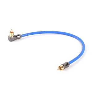 1PC 90 Degree R/CA to Straight R/CA Cable Ja-ck Audio Cable R/CA Stereo Aux Wire Compatible with The TV CD DVD VCD Sound Amplifier Console(Blue,2m)