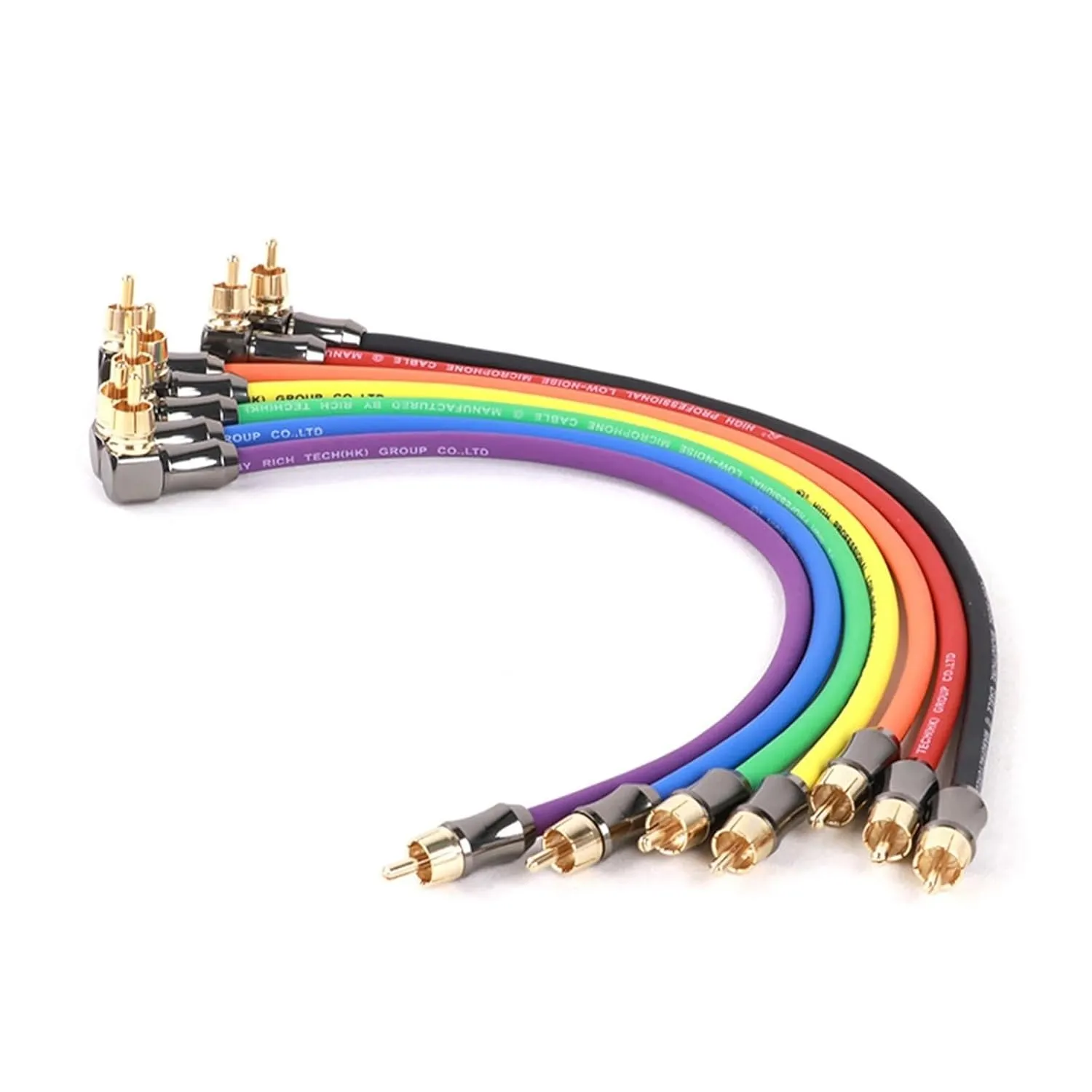 1PC 90 Degree R/CA to Straight R/CA Cable Ja-ck Audio Cable R/CA Stereo Aux Wire Compatible with The TV CD DVD VCD Sound Amplifier Console(Blue,2m)