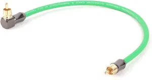 1PC 90 Degree to Straight Cable Jack Audio Cable Stereo Aux Wire for TV CD DVD VCD Radio Sound Amplifier Console(Green,5 m)