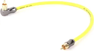 1PC 90 Degree to Straight Cable Jack Audio Cable Stereo Aux Wire for TV CD DVD VCD Radio Sound Amplifier Console(Yellow,2.9M)