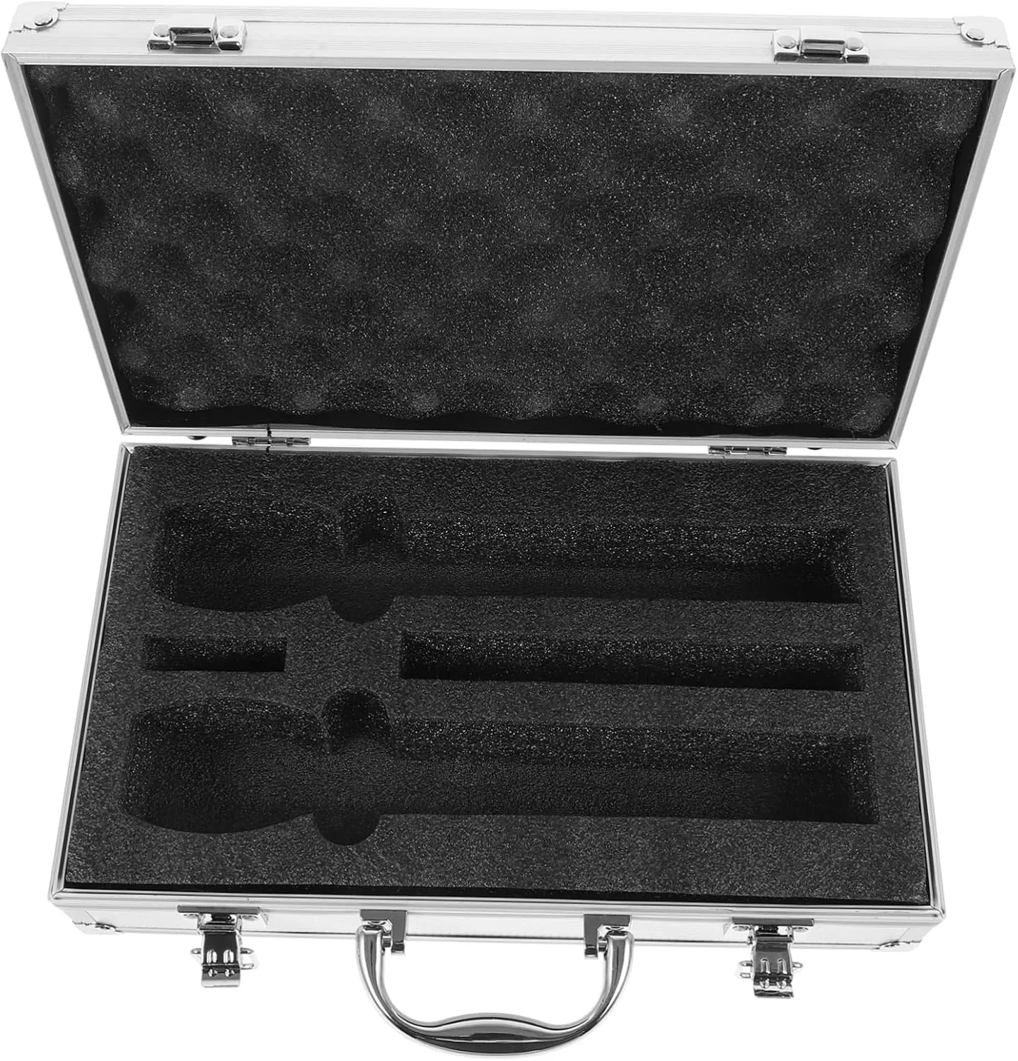 2 Pack Portable Microphone Organizer Handle Hard Box for Ktv Microphone Storage Case Microphone Case White for Outdoor Travel
