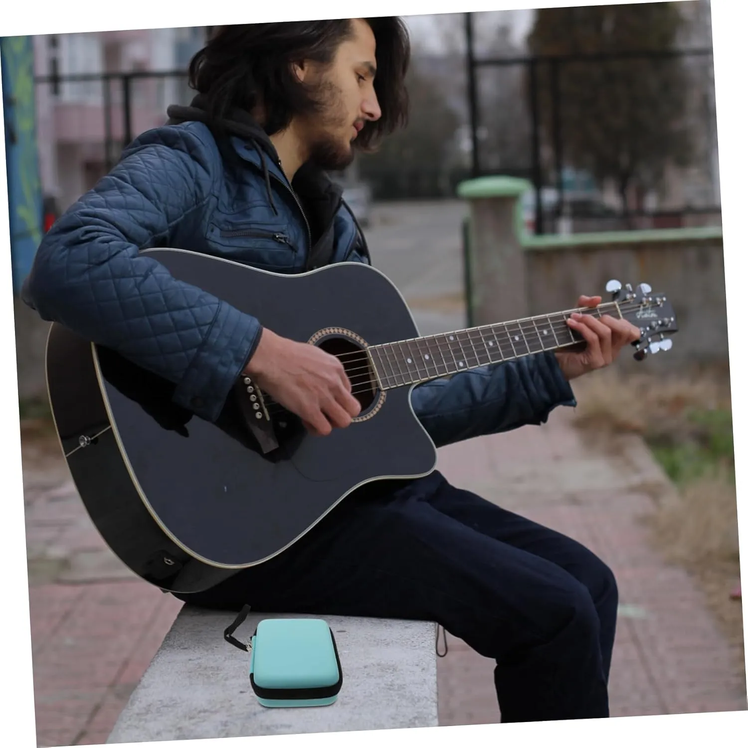 2 pcs Guitar Pick Organizer Sky Blue Plectrum Bag for Travel and Storage Portable Container Case for Guitar Picks Easy to Carry with Lanyard for Musicians and Enthusiasts