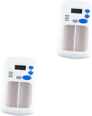 2 Pcs Smart Pill Box Daily Medicine Reminder Organizer Alarm Portable Storage for Travel Medicine Reminder for Adults Boys and Girls