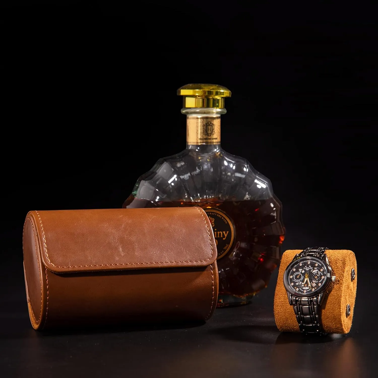 2 Watch Travel Case -Premium Leather With Perfect Texture.(Watch Carrying Or Organizer For Storage And Display). Luxury Gifts for Men Handcrafted by Artisans.