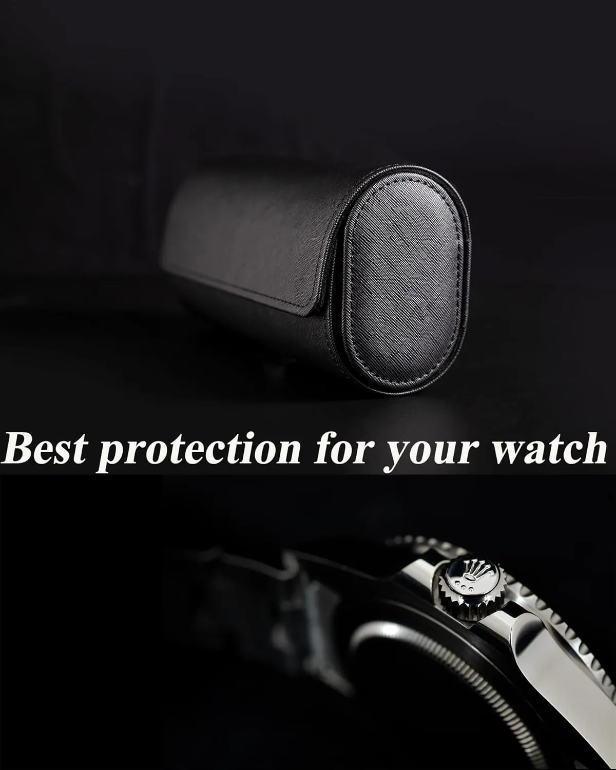 2 Watch Travel Case -Premium Leather With Perfect Texture.(Watch Carrying Or Organizer For Storage And Display). Luxury Gifts for Men Handcrafted by Artisans.