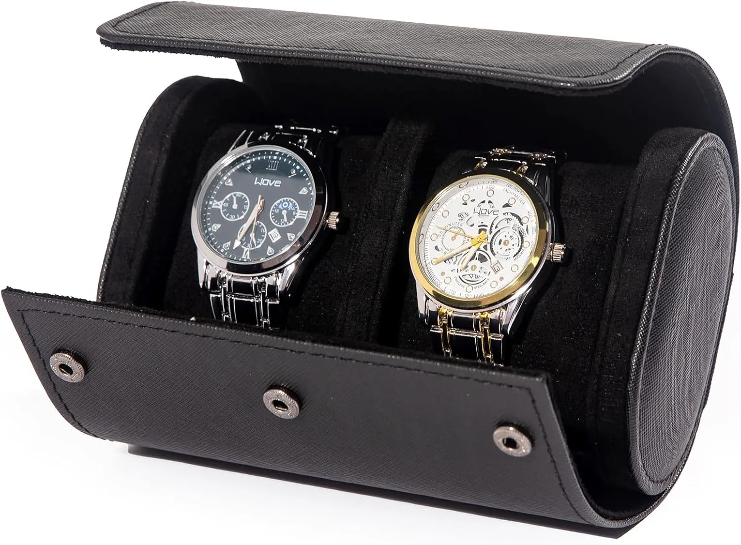 2 Watch Travel Case -Premium Leather With Perfect Texture.(Watch Carrying Or Organizer For Storage And Display). Luxury Gifts for Men Handcrafted by Artisans.