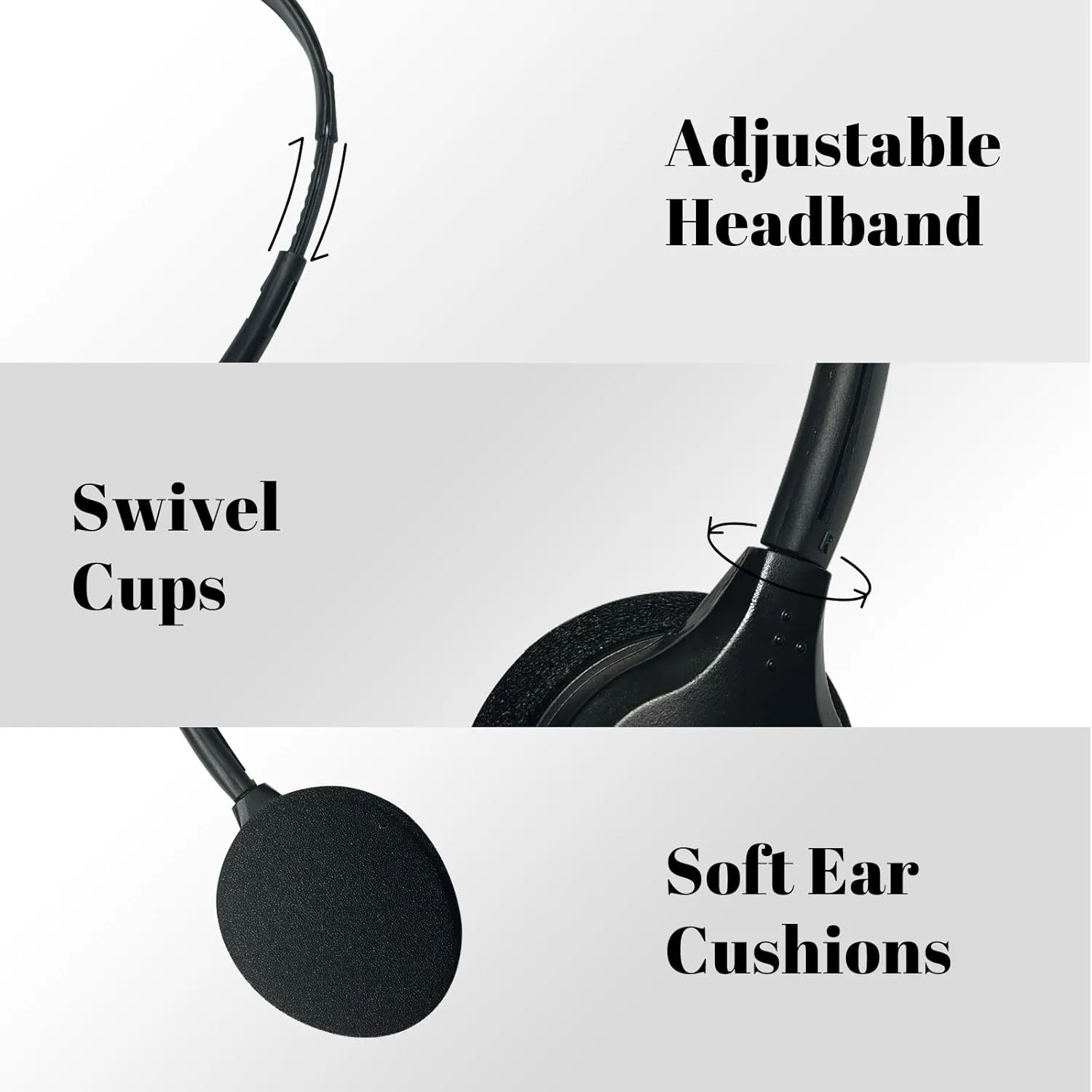 20 Pack Class Set Kids Students School Headphones with 3.5 mm Jack for Library Children Adults (006 Black)