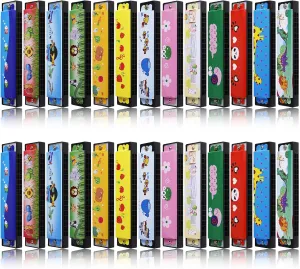 26 Pcs Harmonica for Kids Birthday Party Favor, 16 Holes Toddler Harmonica with Double Row, 13 Style Musical Instrument Toy for Toddler Kids Goodie Bags Stuffers Beginners' Gift