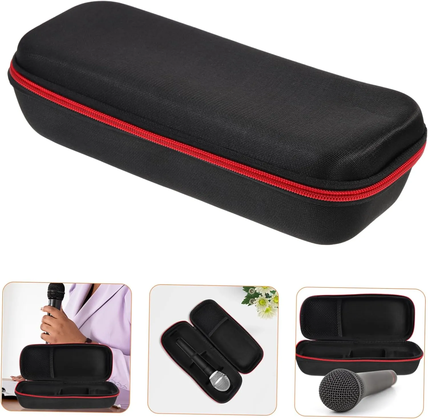 2pcs Vocal Microphone Protector Lightweight Portable Bag for Mics Sturdy Storage Case Shockproof Design