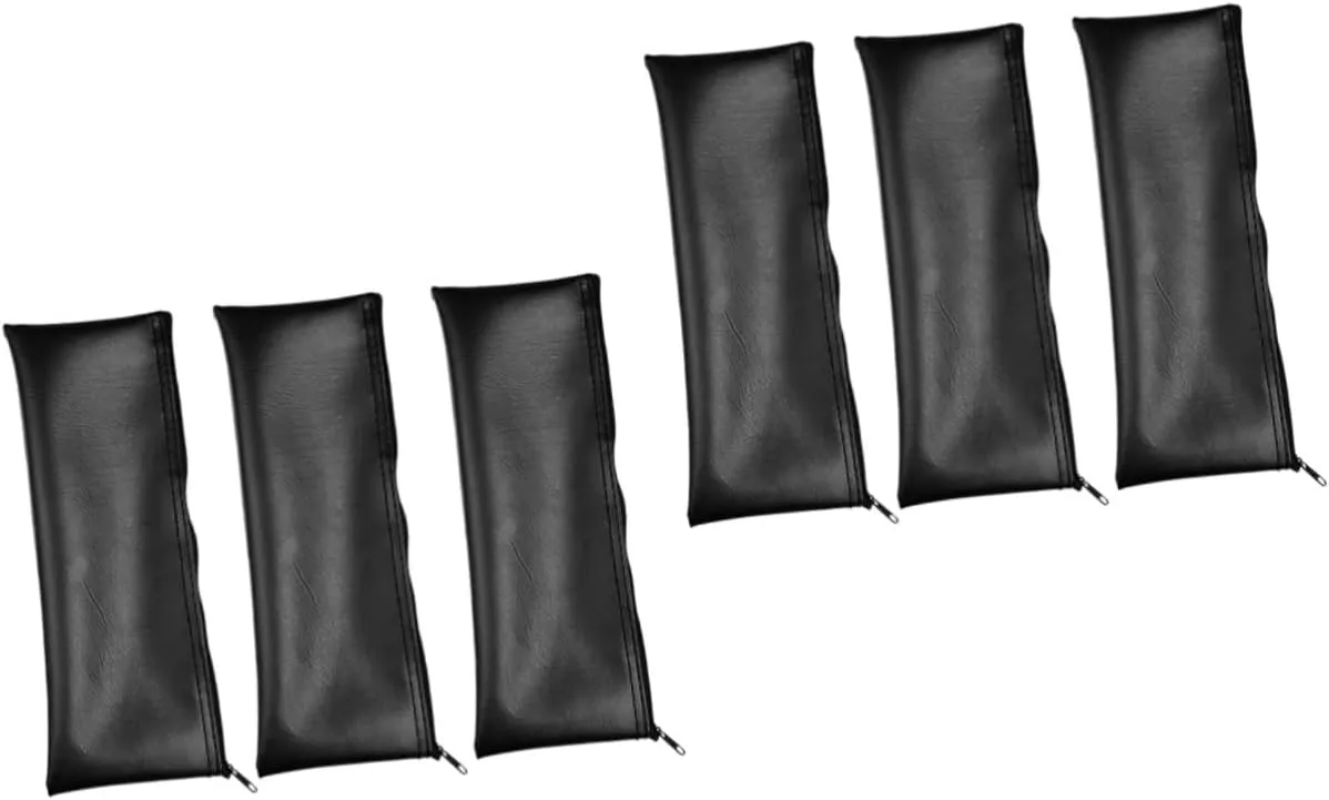 2sets Mic Storage Bag Zipper Microphone Case Accessory Compartment Mic Bag for Travel 3pcs*2