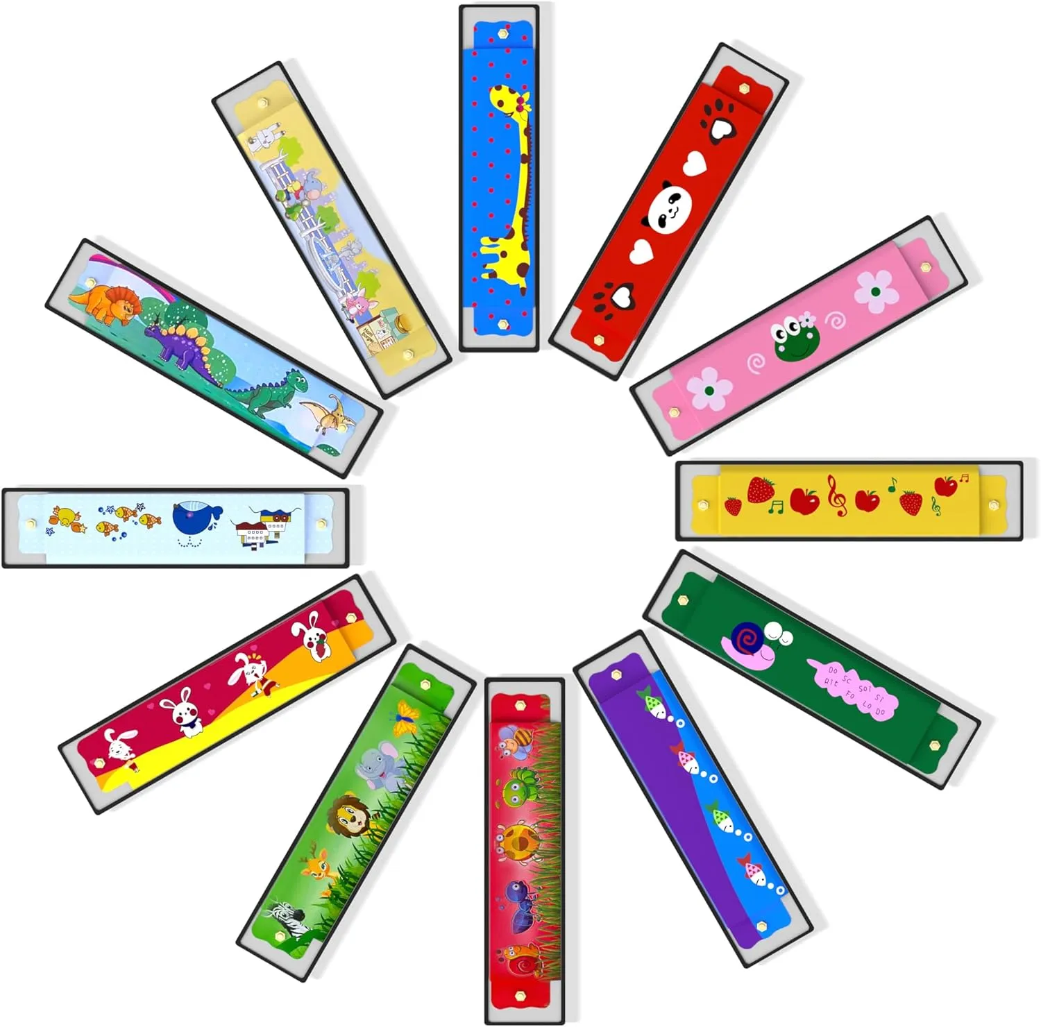 35 Pcs Harmonica for Kids 16 Holes Musical Instrument, Return Gift Cartoon Double Row Harmonica Bulk Toy for 3 Years   Kids Party Favors Goodie Bags Stuffers & Operation Christmas Child Items