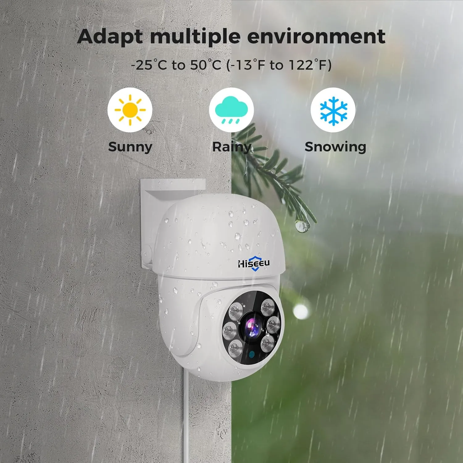 【355°Pan and 90°Tilt】 Hiseeu 5MP AHD CCTV PTZ Home Wired Security Camera 100ft IR Clear Night Vision Analog TVL Security Dome Wired Camera for Indoor Outdoor Security Replacement Camera 1PCS