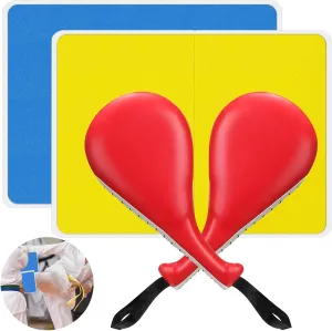 4 Pcs Taekwondo Training Set for Youngsters & Beginners,2Pcs Reusable Breaking Boards & 2Pcs Kick Pads,ABS & EVA Padded Karate Boards, Foam Filled PU Kicking Targets, Martial Arts Practice Kit