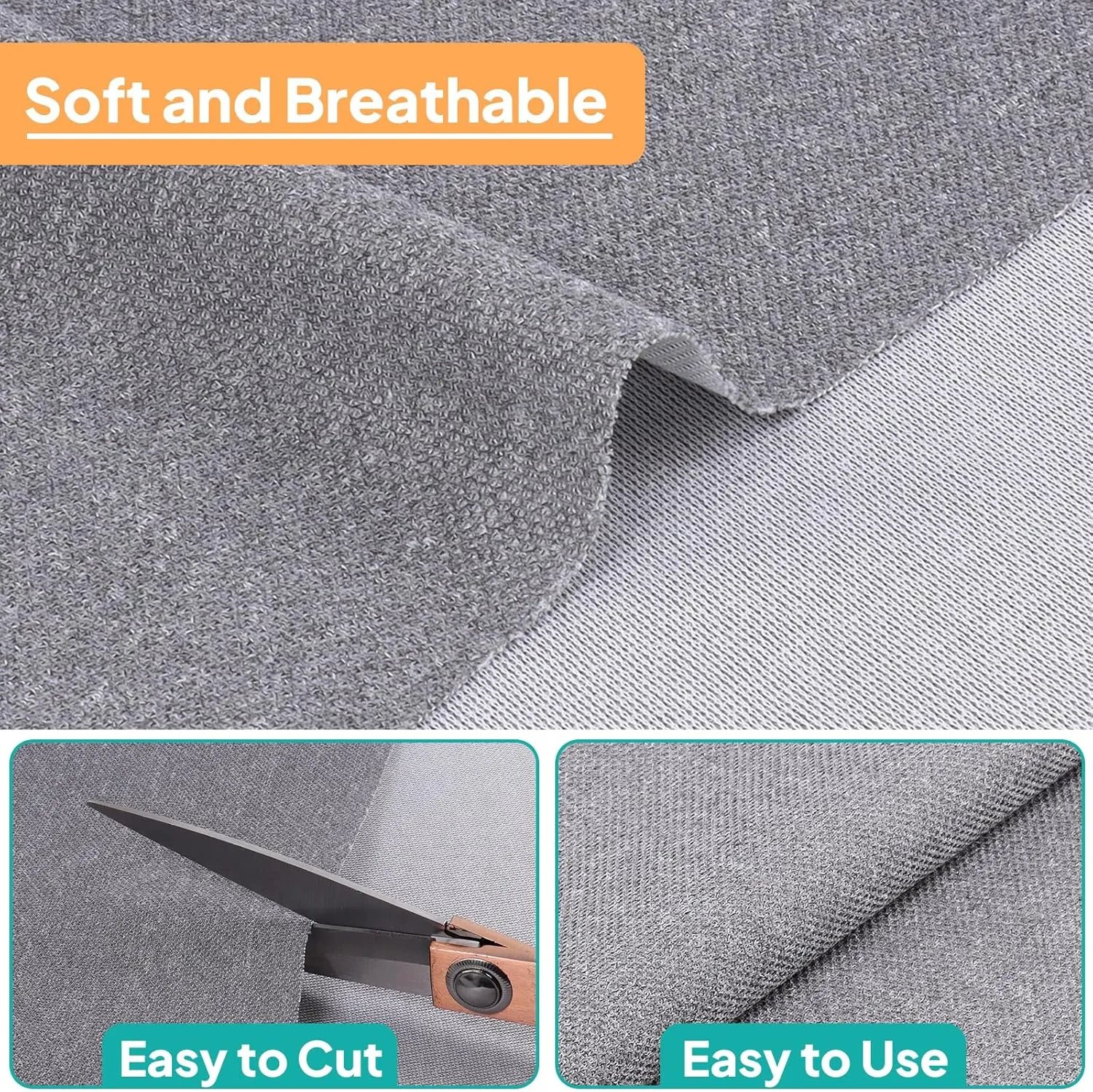 4Bang Waterproof Speaker Grill Cloth,Dustproof Speaker Cloth,Durable for Speaker Repair,Home Vintage Speakers Grills Fabric (Gray, 96inchx55inch)