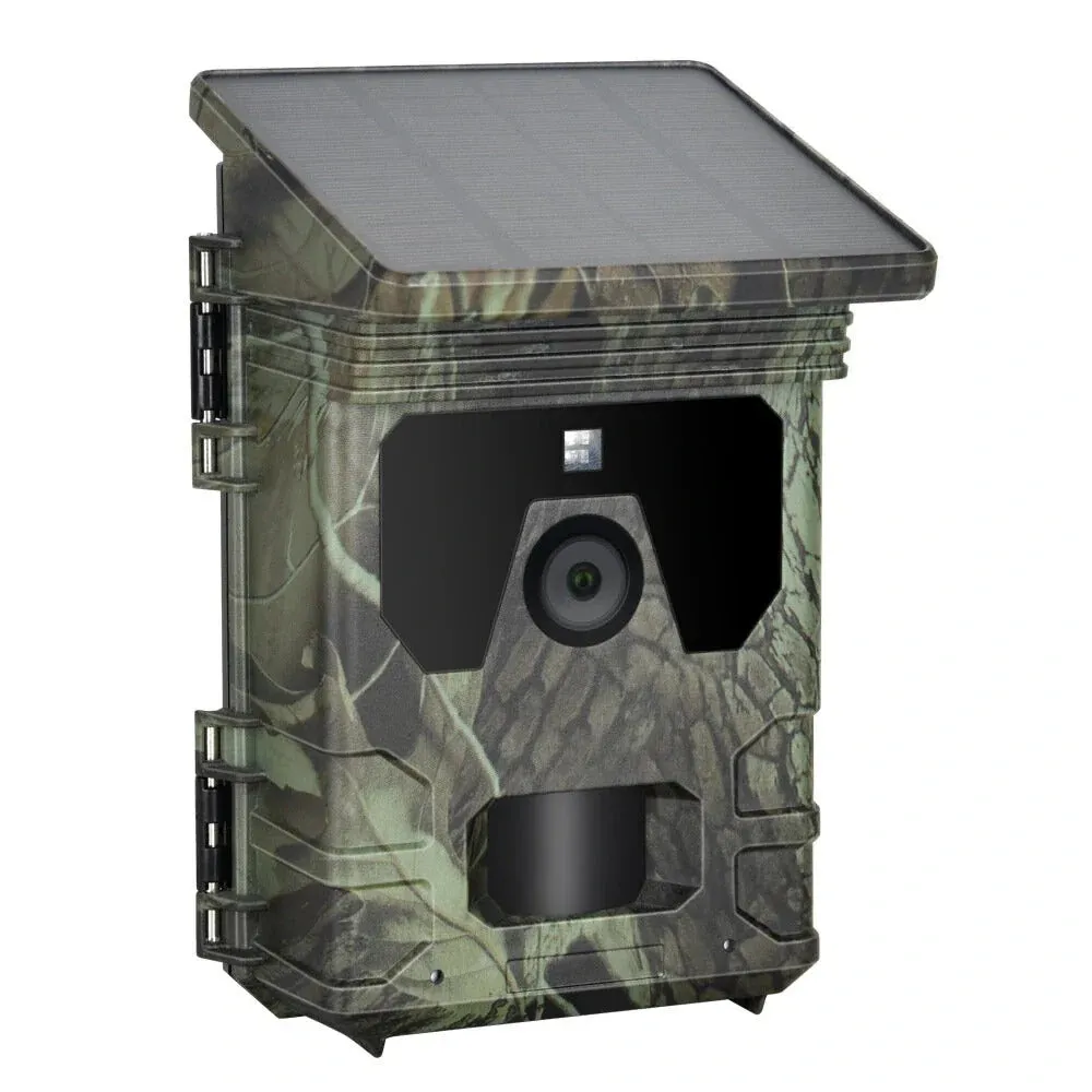 4K 36MP Solar Powered Hunting Camera bluetooth WiFi Outdoors Surveillance Camera 2 inch TFT LCD Display APP Online Viewing for Wild Life Animals