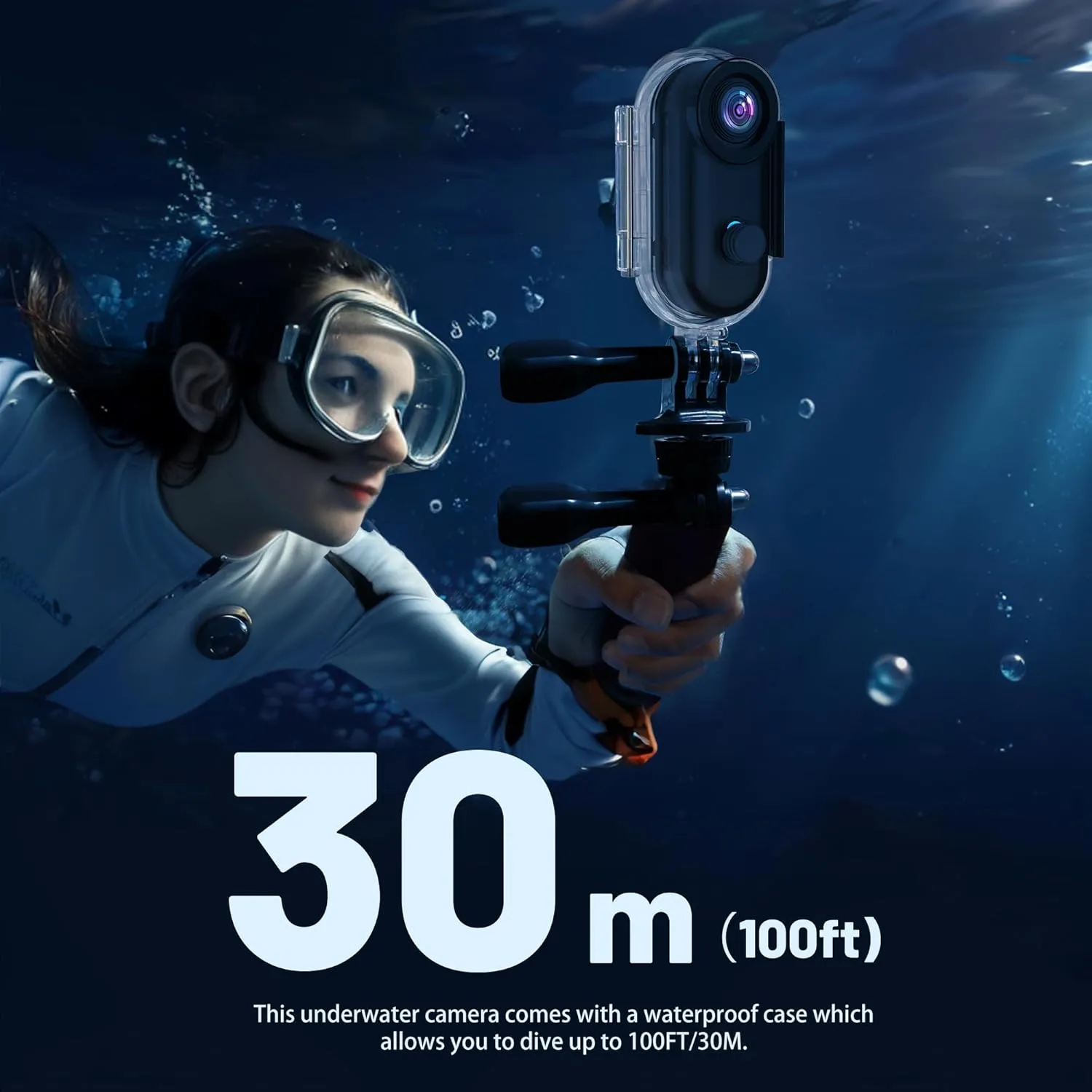 4K Mini Action Camera 128GB Thumb POV Portable Body Cam Wearable Video Recorder with IPX7 Waterproof Underwater Camcorder, Helmet Mount, Magnetic Sport DV for Bike Cycling, Pet, Vlogging(Black)