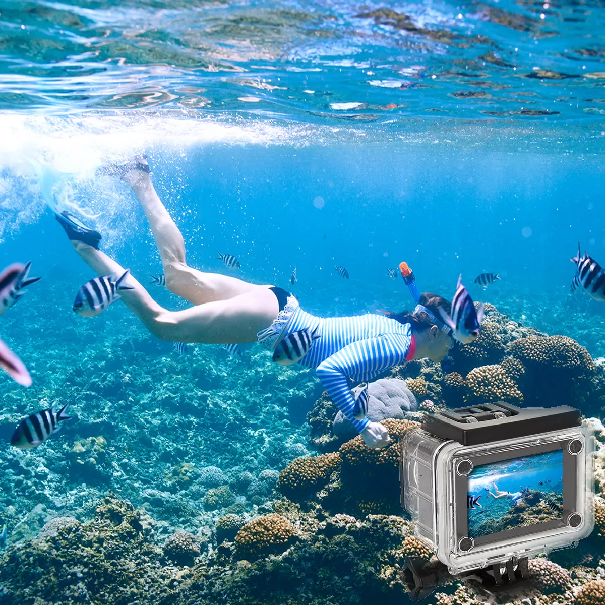 4K Underwater Camera - Waterproof Up to 30 Meters for Stunning Underwater Photos & Videos