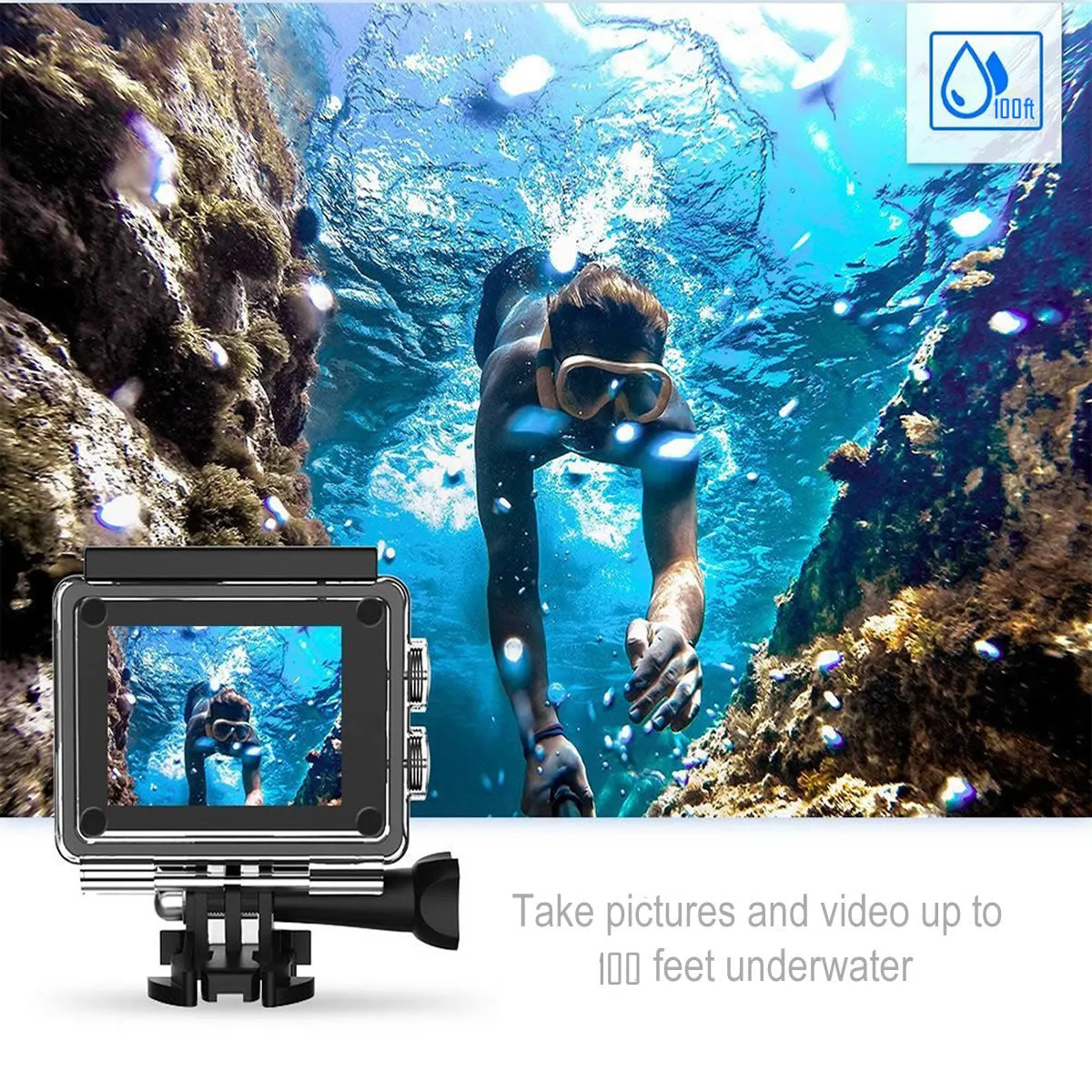 4K Underwater Camera - Waterproof Up to 30 Meters for Stunning Underwater Photos & Videos