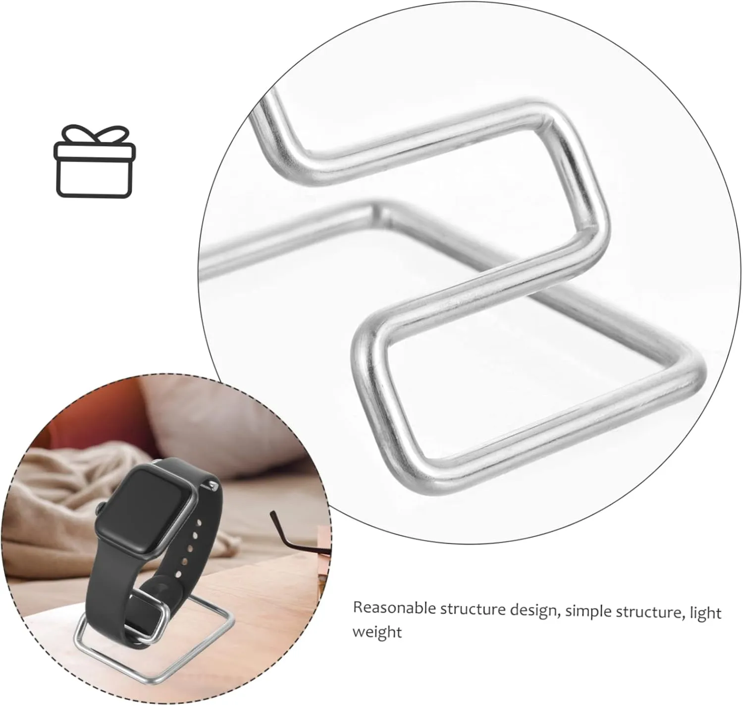 4pcs Men's Watch Stand Wrist Watch Holder Metal Jewelry Rack Showcase Bangle Organizer