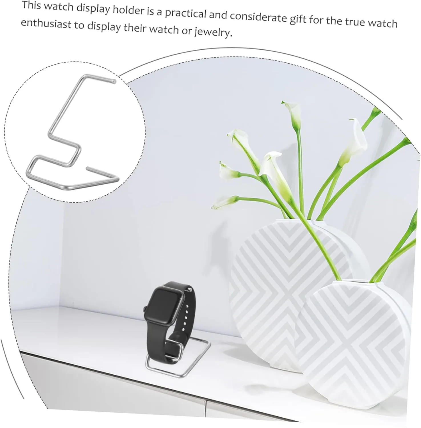 4pcs Men's Watch Stand Wrist Watch Holder Metal Jewelry Rack Showcase Bangle Organizer