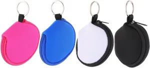 4PCS Neoprene Waterproof Mask Organizer Bag, Portable Headphone Container for Travel, Dive Gear and Accessories 3.74 X 3.34 X 0.39 Inch