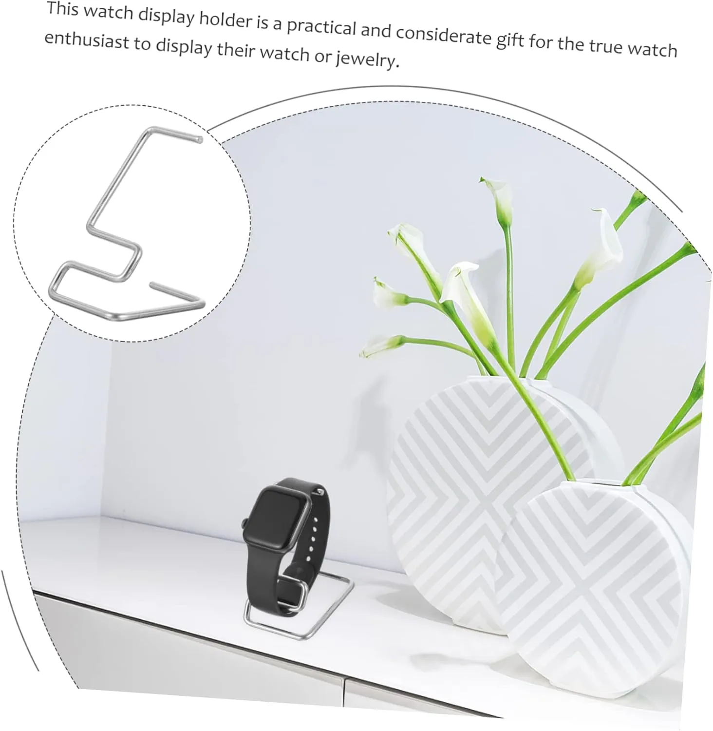 5pcs Metal Watch Display Stand Watch Shelf Organizer Elegant Bracelet Holder