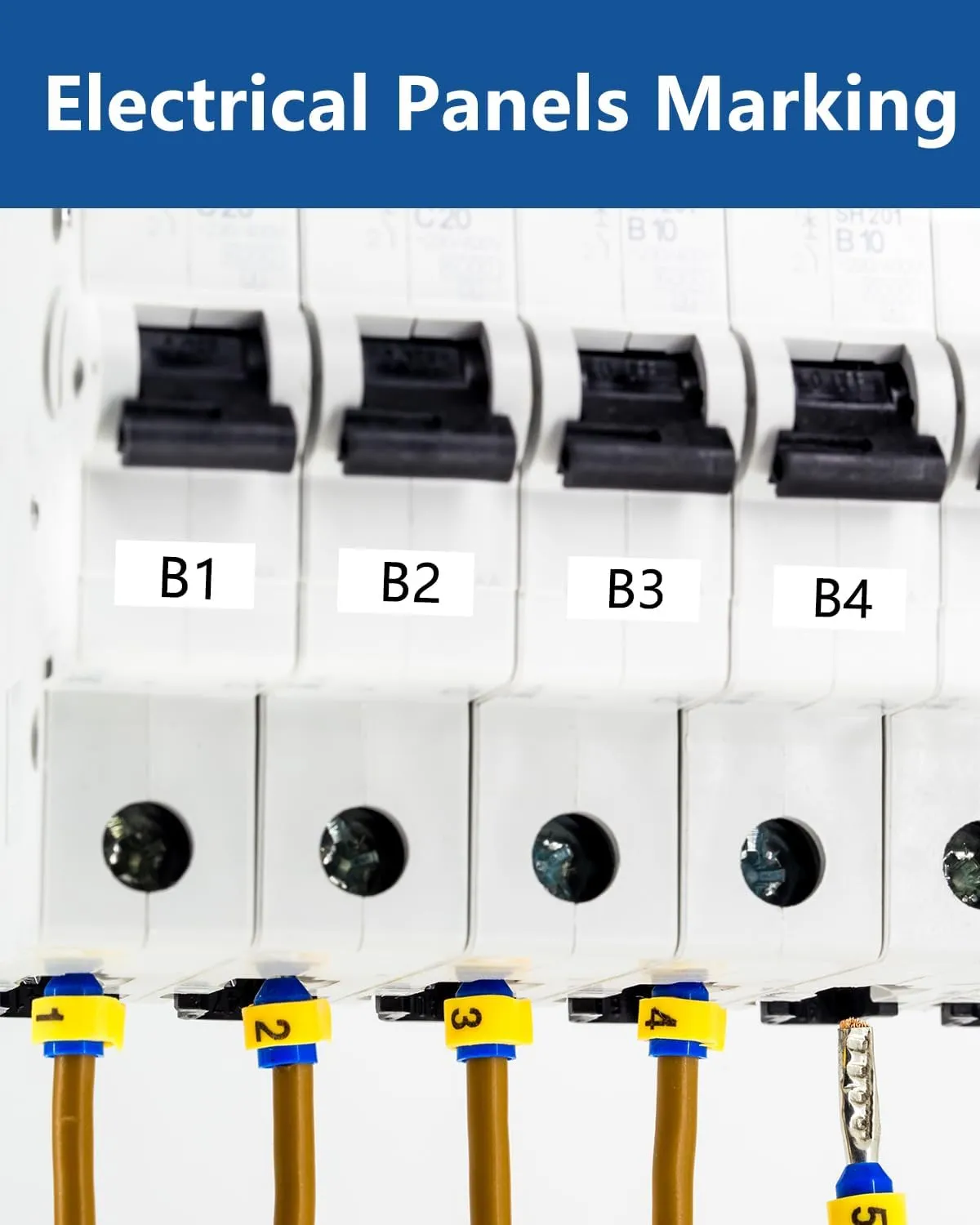 6 Pack Black on White Tape 1/2'' Vinyl Label Compatible for M21-500-595-WT M21-500-595 Label Cartridge, 0.5" W x 21' L for Indoor and Outdoor ID, Lab Labeling and Equipment Labeling