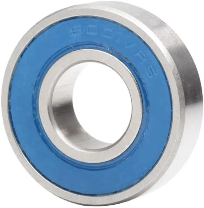 6001 Bearings 12 * 28 * 8 mm (4 PCS) Bike Pivot Chrome Steel Blue Sealed with Grease 6001LLU Cart Full Balls Bearing
