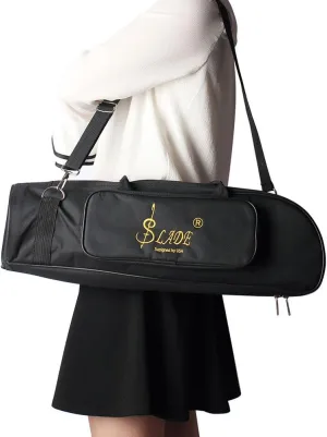 600D Water-Resistant Trumpet Gig Bag Ox Cloth Adjustable Single Shoulder Strap Pocket 5mm Cotton Padded