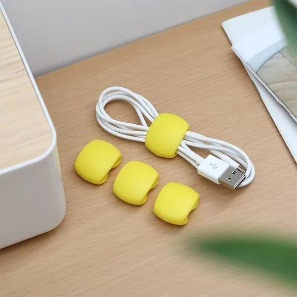 8-Piece: Portable Reusable Cable Clips Organizer