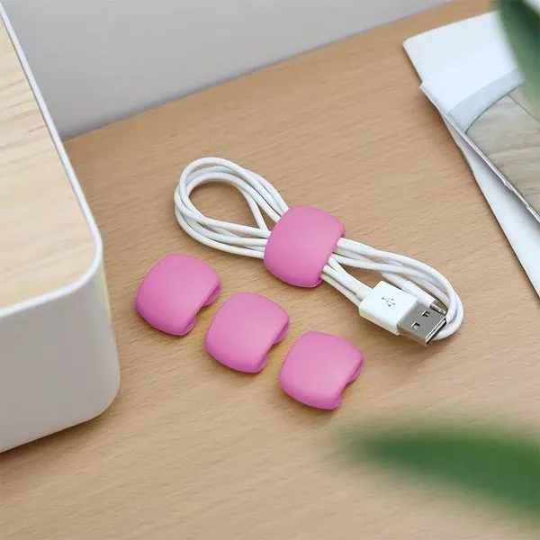 8-Piece: Portable Reusable Cable Clips Organizer