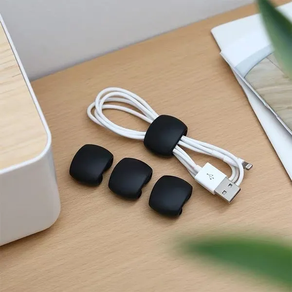 8-Piece: Portable Reusable Cable Clips Organizer