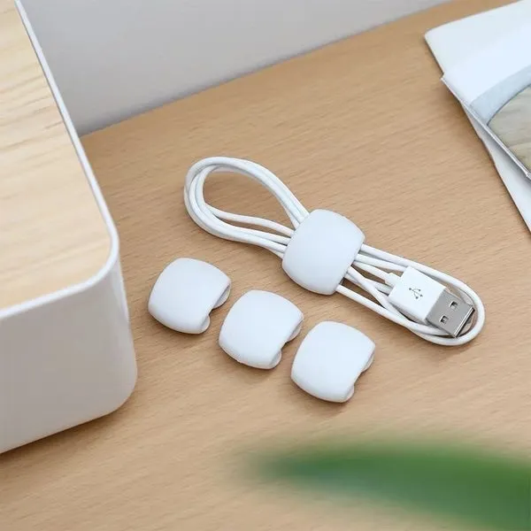 8-Piece: Portable Reusable Cable Clips Organizer