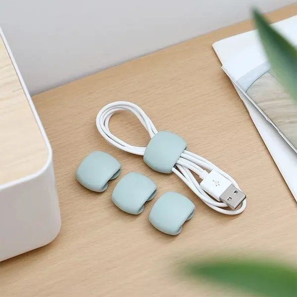 8-Piece: Portable Reusable Cable Clips Organizer