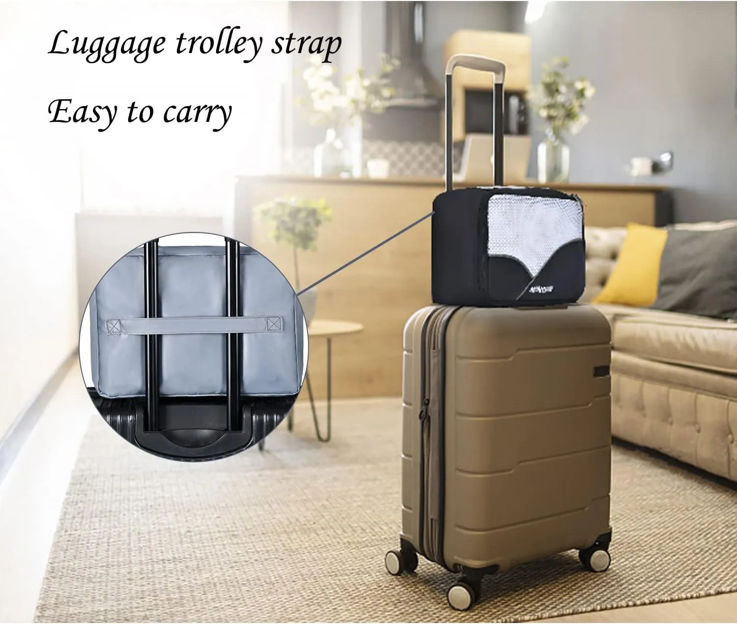 8 Set Packing Cubes for Travel (L,M,S,XS)-Suitcases Organizer Set for Travel Accessories Travel Essentials, Luggage Packing Bags for Carry on Suitcase (8set, Black)