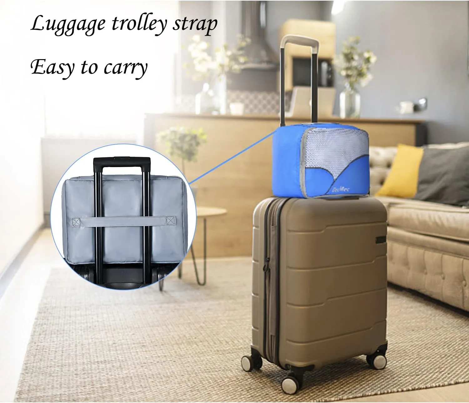8 Set Packing Cubes for Travel (L,M,S,XS)-Suitcases Organizer Set for Travel Accessories Travel Essentials, Luggage Packing Bags for Carry on Suitcase (8set, Blue）