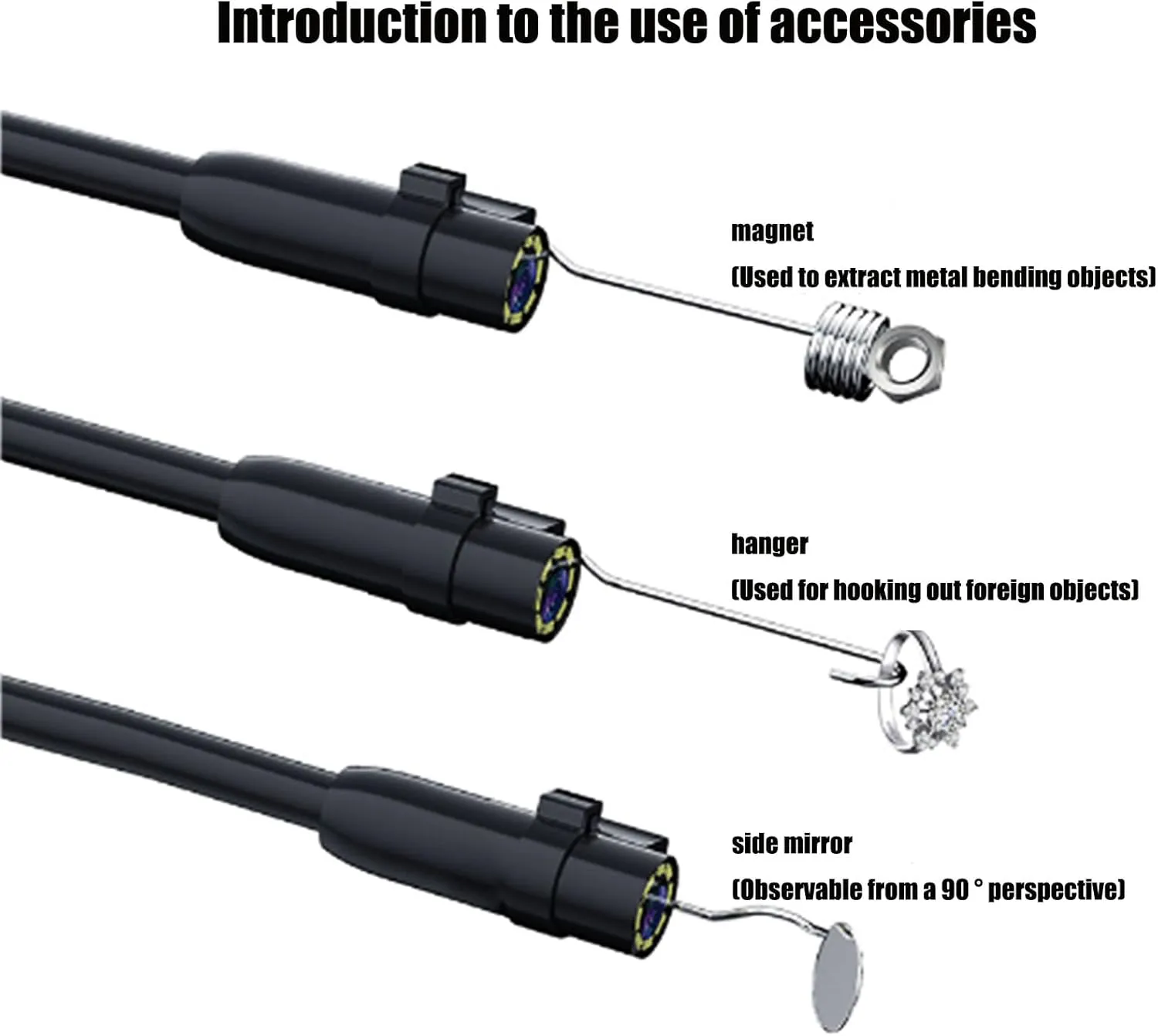 8mm Handheld Borescope Camera, 8 LED Lights HD 1080P Sewer Camera for Appliances, Automotive, Machinery, Sewer Repair (2m-100m)