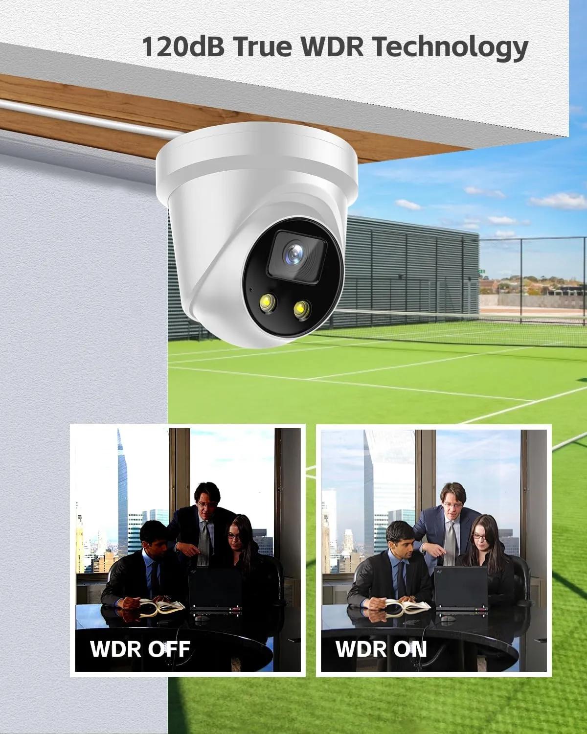 8MP AcuSense IP Camera, 4K PoE Turret Network Camera with Human/Vehicle Detection, DarkFighter, Built-in Mic, 98ft IR Night Vision, Compatible with Connect APP 2CD2386G2-IU 4mm