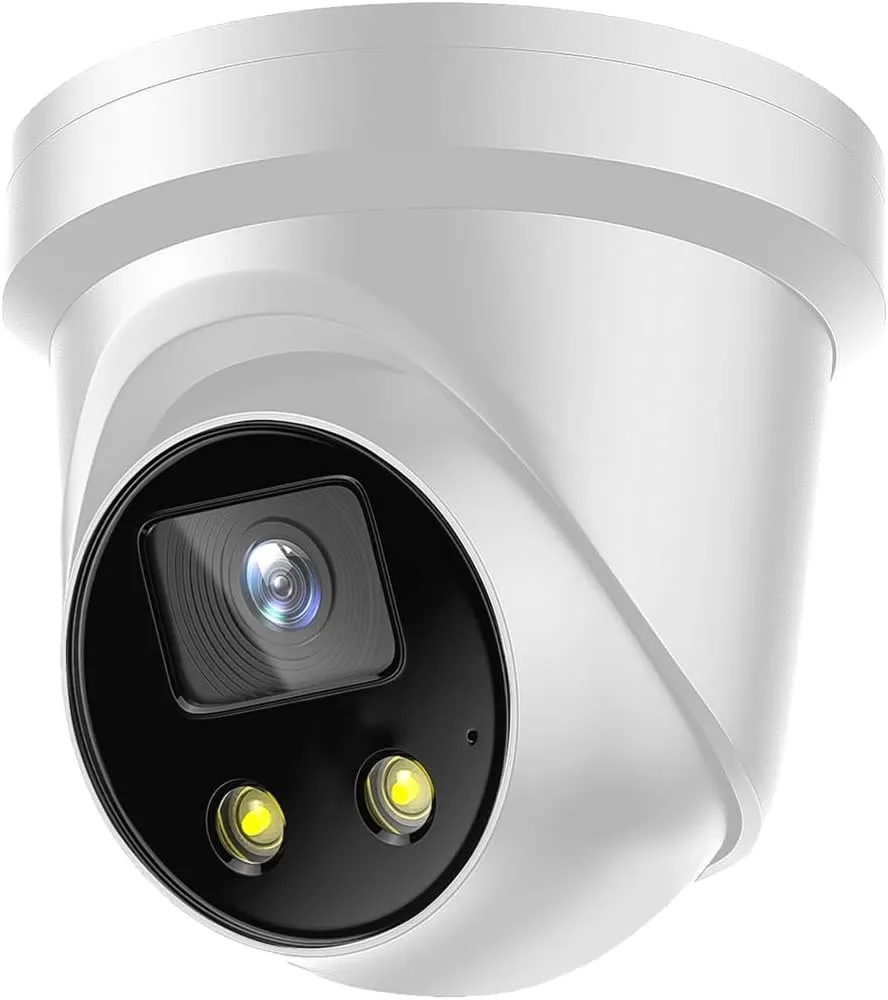 8MP AcuSense IP Camera, 4K PoE Turret Network Camera with Human/Vehicle Detection, DarkFighter, Built-in Mic, 98ft IR Night Vision, Compatible with Connect APP 2CD2386G2-IU 4mm