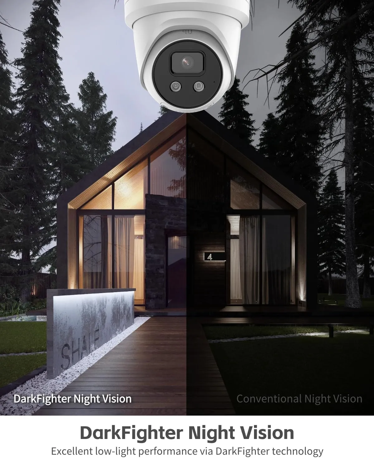 8MP AcuSense IP Camera, 4K PoE Turret Network Camera with Human/Vehicle Detection, DarkFighter, Built-in Mic, 98ft IR Night Vision, Compatible with Connect APP 2CD2386G2-IU 4mm