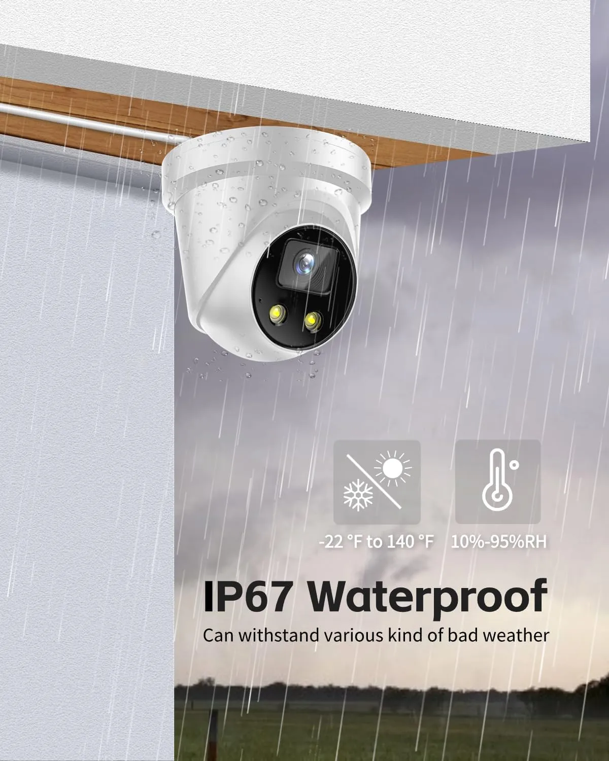 8MP AcuSense IP Camera, 4K PoE Turret Network Camera with Human/Vehicle Detection, DarkFighter, Built-in Mic, 98ft IR Night Vision, Compatible with Connect APP 2CD2386G2-IU 4mm