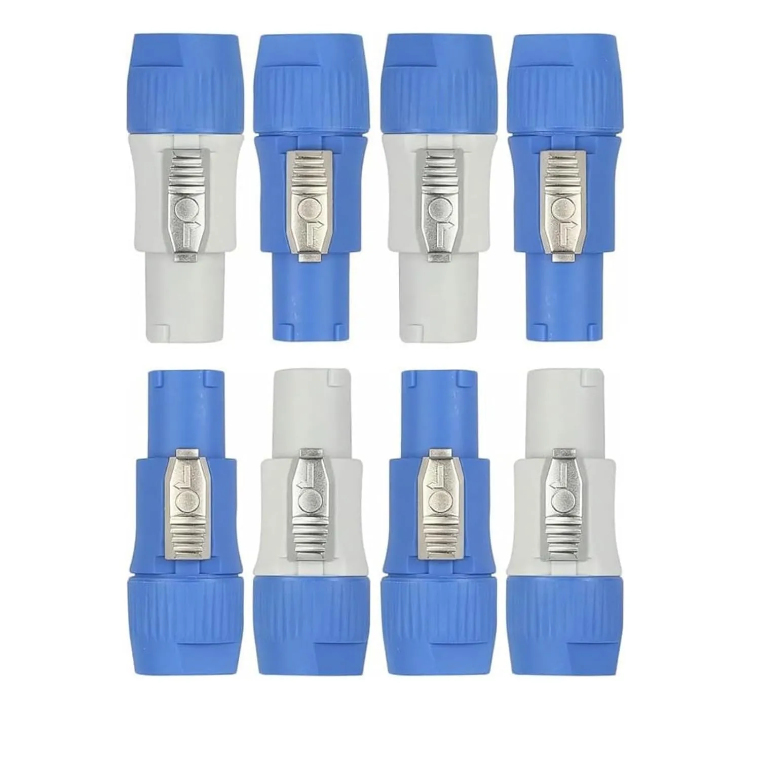 8Pcs 3 XLR AC Powercon Connector Audio Stage Circular Connector Plug 3 Pins Compatible with Neutrik Powercon NAC3FCA/NAC3FCB/NAC3MA-1/NAC3MPB-1