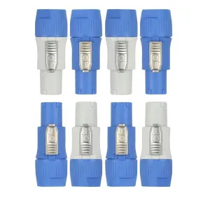 8Pcs 3 XLR AC Powercon Connector Audio Stage Circular Connector Plug 3 Pins Compatible with Neutrik Powercon NAC3FCA/NAC3FCB/NAC3MA-1/NAC3MPB-1
