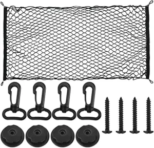 90x40cm Nylon Mesh, Elastic String with 4 Carabiners 4 Hooks,for MG ZS GS 3 5 6 7 350 550 ZT orkina GT TF 3SW Morris GARAGES