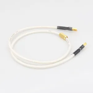 A26 Silver Plated HiFi USB Cable 6N OCC Type A-B DAC Data USB Cable (Length : 2m)